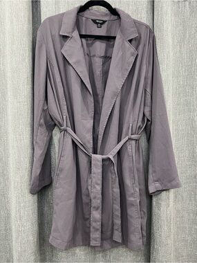 Simply Vera Vera Wang Lavender Belted Trench Coat